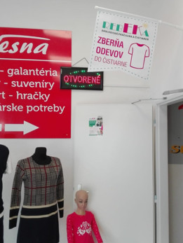 zber odevu pranie kysuce makov